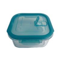 Contenedor Krea Hermético Vidrio Cuadrado 0.7L