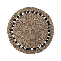 Individual Krea Fibra Natural Borde Negro
