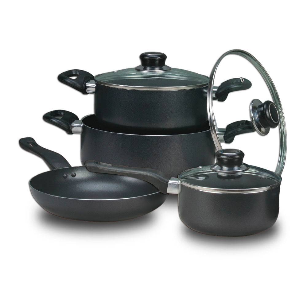 Batería de Cocina Krea Antiadherente 7 Piezas