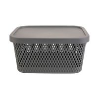 Caja Plástica Krea Textura Panal Gris 3.2L