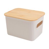 Caja Plástica Krea Textura Tapa Bambú 1.5L