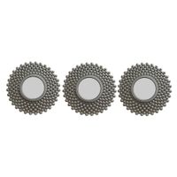Set 3 Espejos Krea Plateado