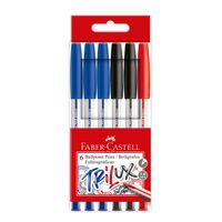 Estuche Lapiceros Trilux Faber Castell 032 3Az 2Neg 1Roj 6un