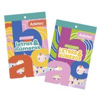 Block Stickers Adetec Letras y Numeros