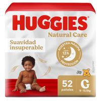 Pañales Huggies Natural Care Talla G 52un