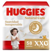 Pañales Huggies Natural Care Talla XXG 58un