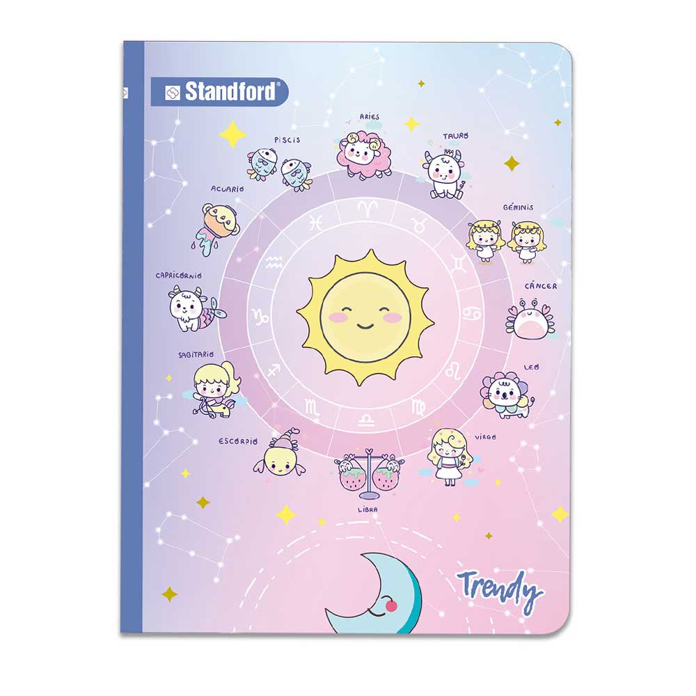 Cuaderno Standford 80 Hojas Cuadriculado Trendy