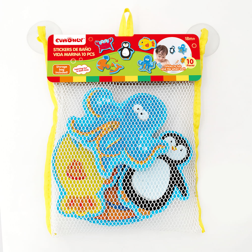Stickers de Baño Evaonly Vida Marina 10 Piezas