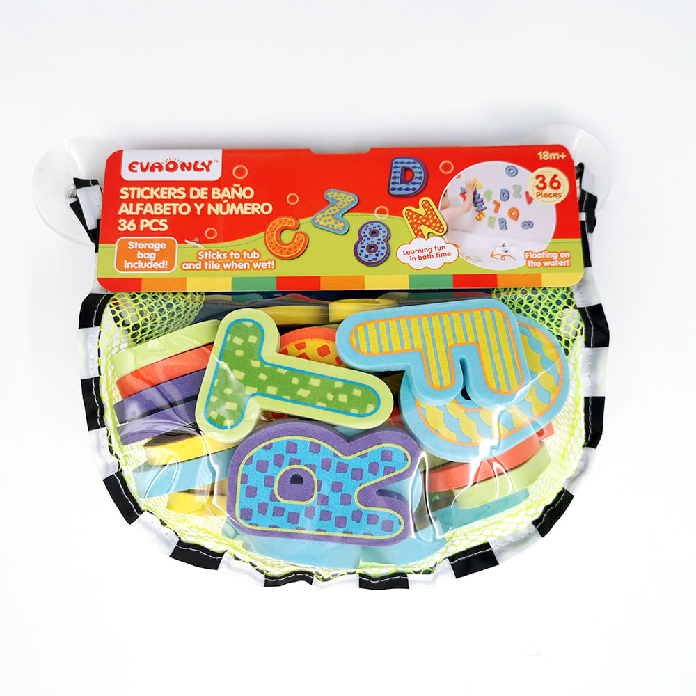 Stickers de Baño Evaonly Alfabeto y Número 36 Piezas