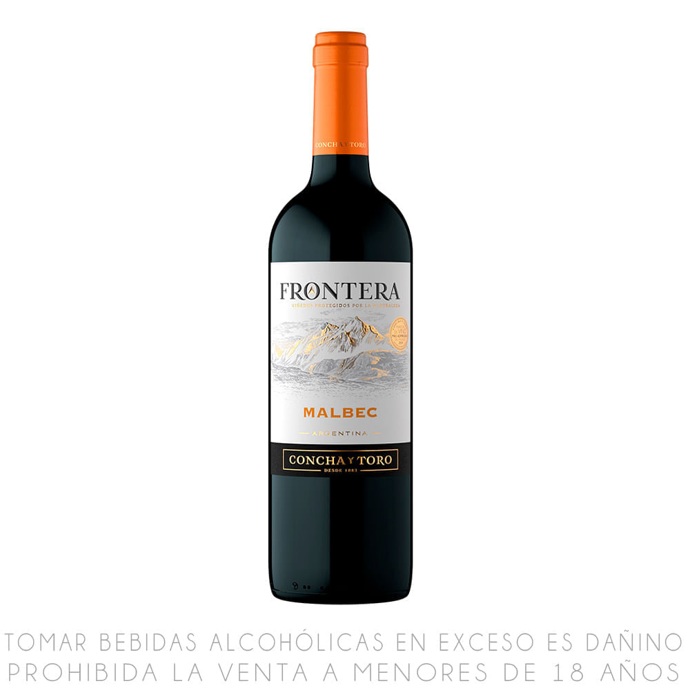 Vino Tinto Malbec Frontera Botella 750ml