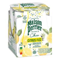 Fourpack Bebida Gasificada Maison Perrier Chic Citrus Fizz Lata 250ml