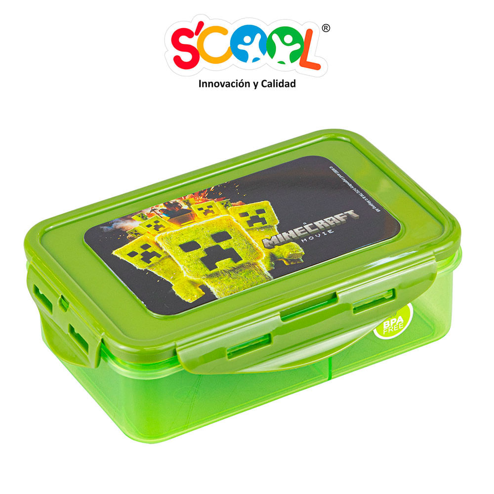 Taper Rectangular Scool Dicisiones Minecraft 640ml