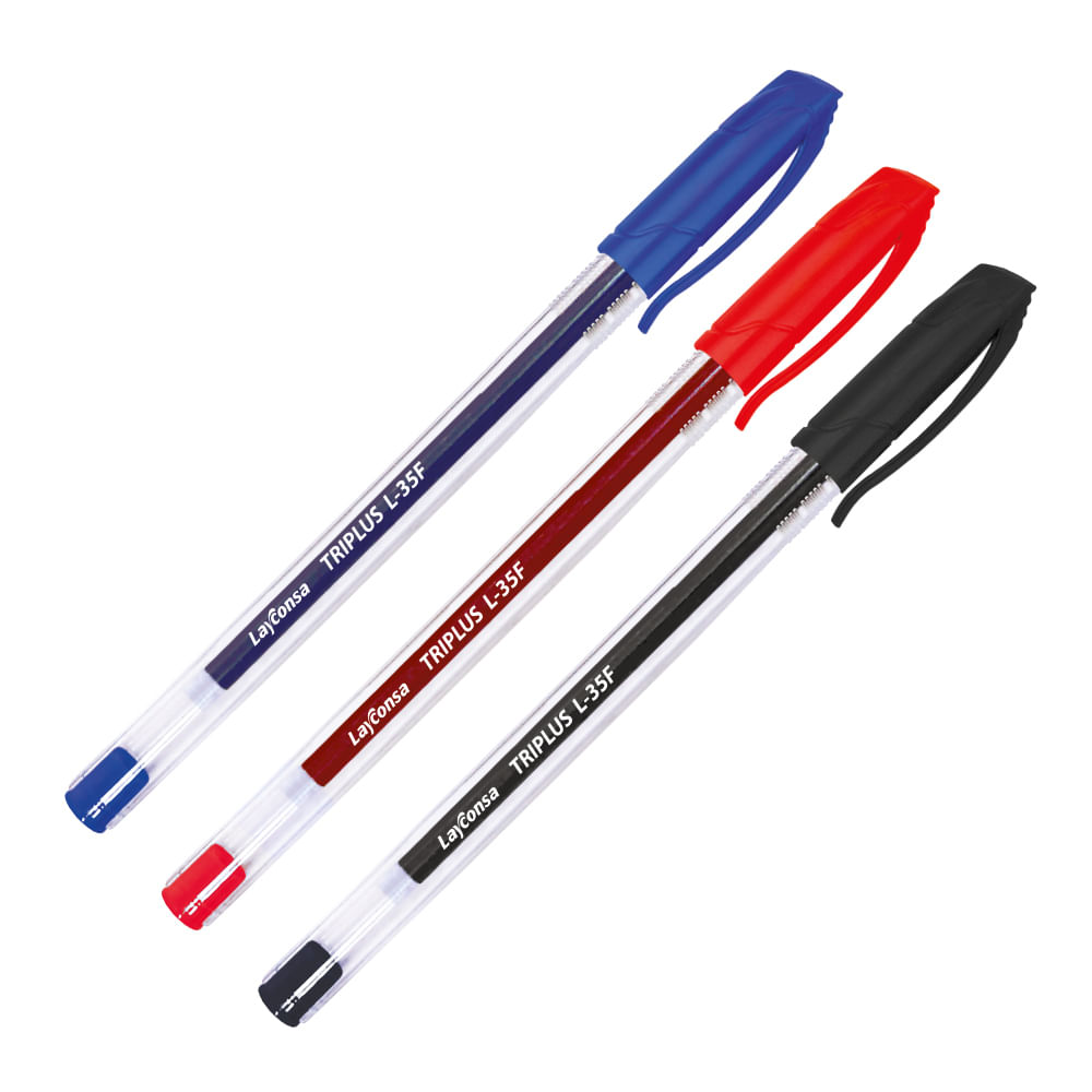 03 Boligrafo Layconsa Triplus L-035 Azul Rojo Negro