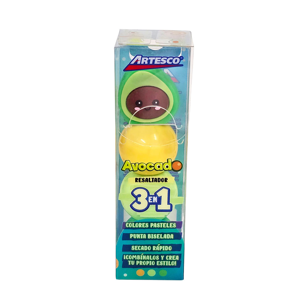 Resaltador Artesco Pastel Avocado 3 en 1