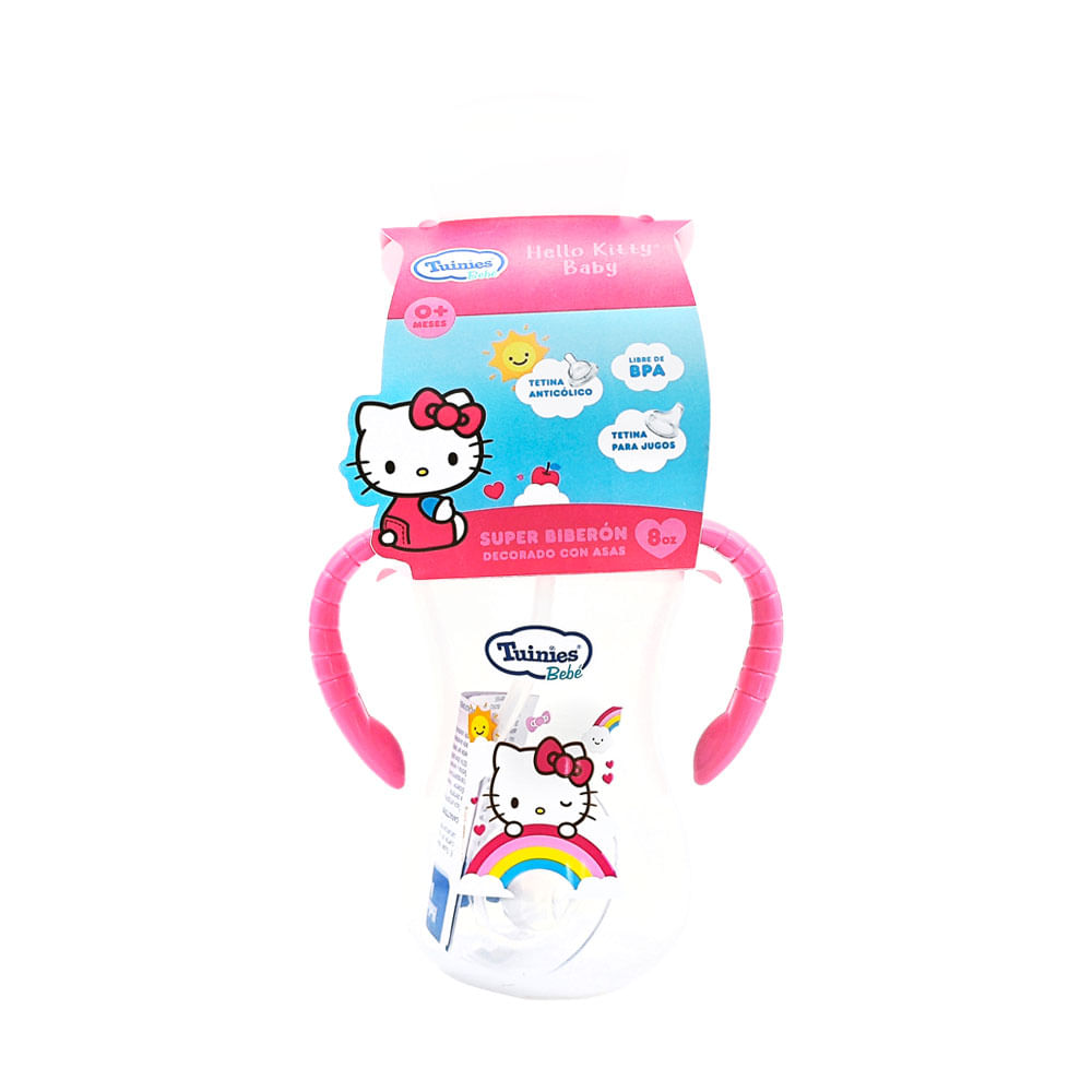 Sup Biberón Helo Kitty Boca Ancha con Asas 8oz
