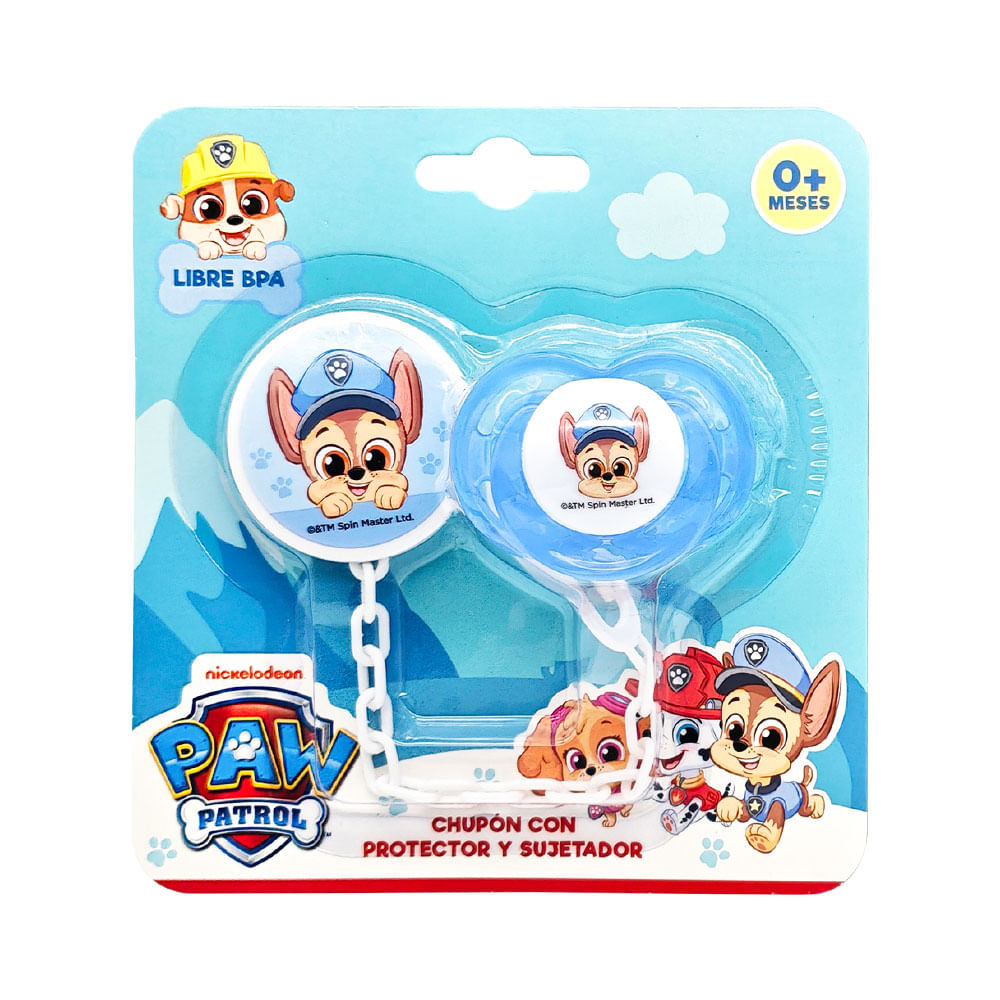 Chupon Cprotector mas Sujetador Paw Patrol