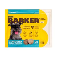 20 Hamburguesas Barker para Perro Cordero 1Kg