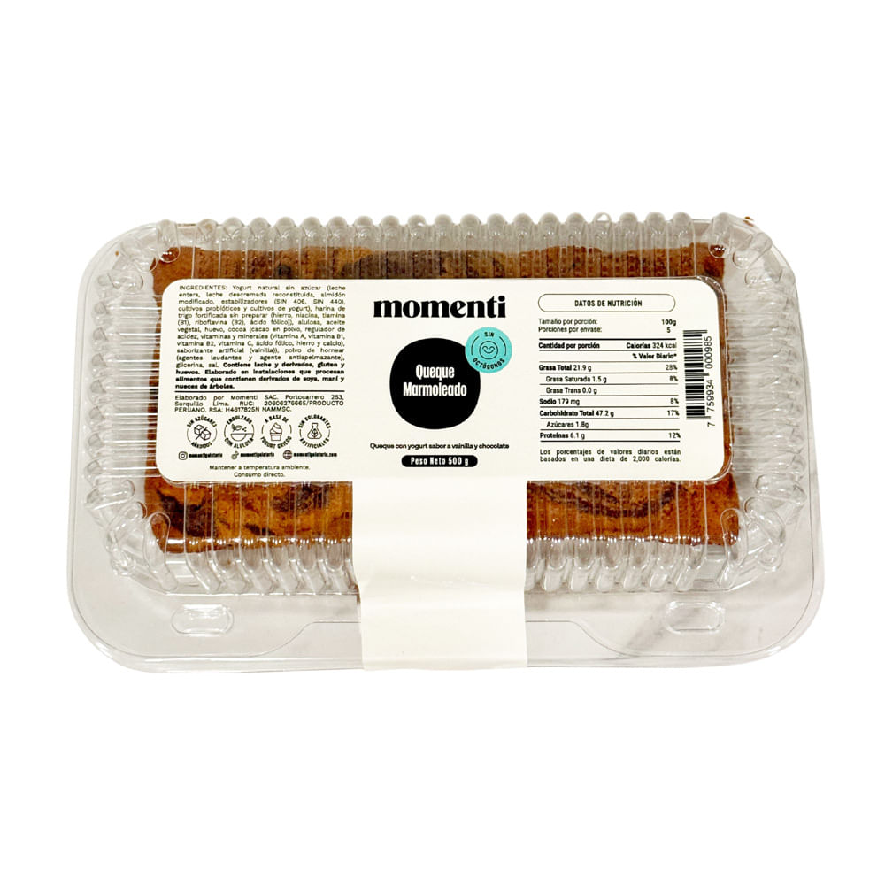Queque Marmoleado Momenti 500g