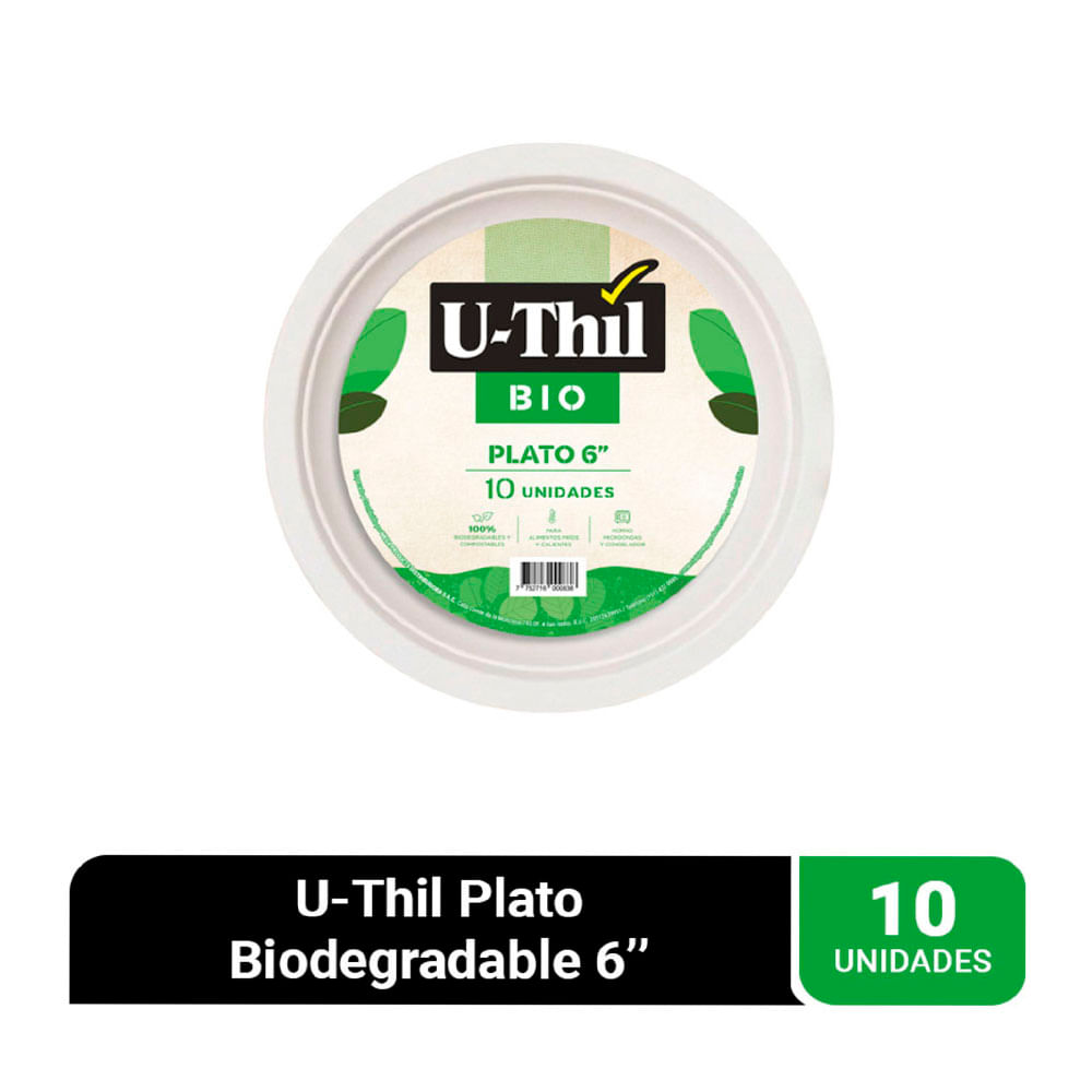 Plato Chico U-Thil para Torta 6" Bio 10un