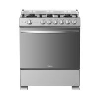 Cocina a Gas Mastercook Plus 30'' 6 Q Silver