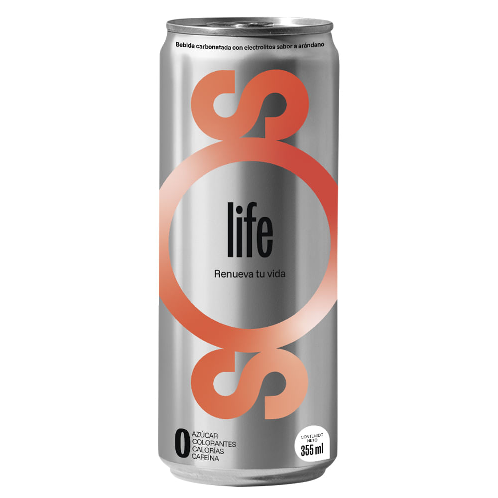Bebida Gasificada Life SOS Antienvejecimiento Lata 355ml