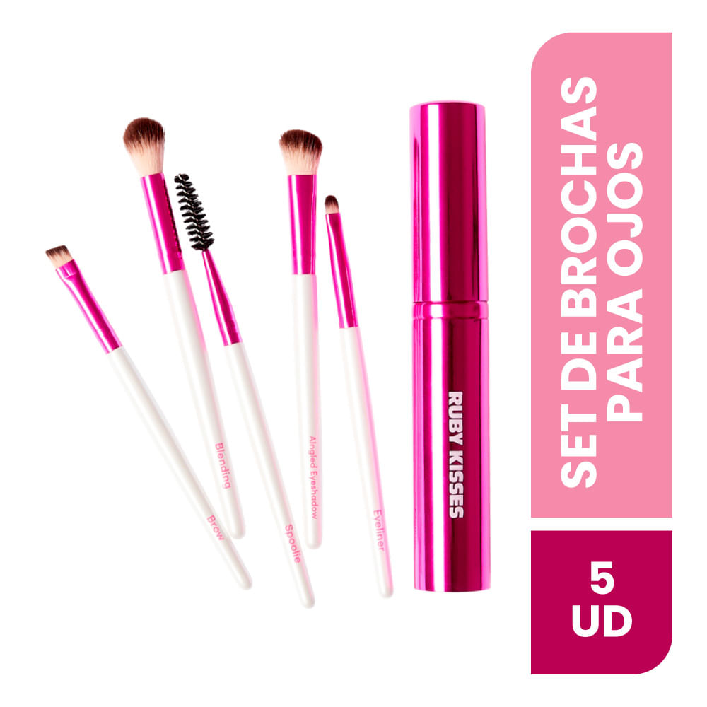 Set de Brochas para Ojos Ruby Kisses RA02 5pzs