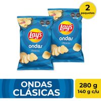 Twopack Papas Lay's Ondas Clásicas 140g