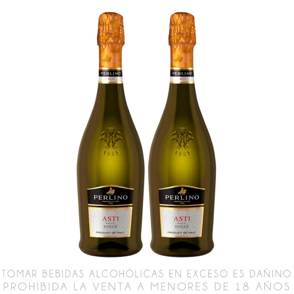 Twopack Espumante Asti Perlino Dolce Botella 750ml