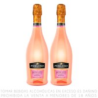 Twopack Espumante Rosé Perlino Moscato Botella 750ml