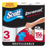 Papel Toalla Reutilizable Scott Duramax 3 Rollos