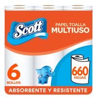 Papel Toalla Scott Multiusos 6 Rollos