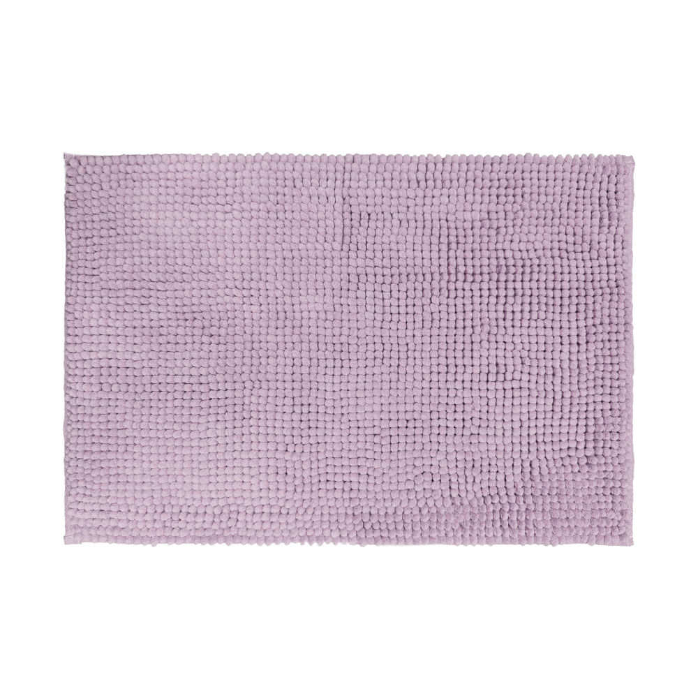 Piso Baño Shaggy Krea Microfibra 40x60cm Rosa