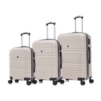 Set 3 Maleta Abs 8 Ruedas 360 Lock Tostado