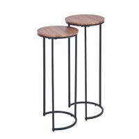 Set 2 Mesas Laterales M+Design Joel Natural Negro