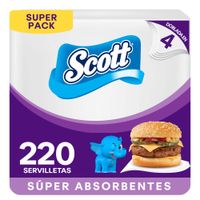Servilletas de Papel Scott Súper Absorbentes 220un