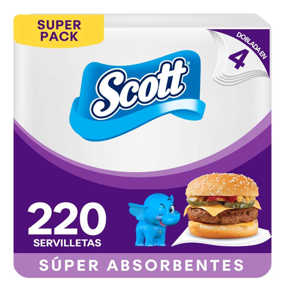 Servilletas de Papel Scott Súper Absorbentes 220un