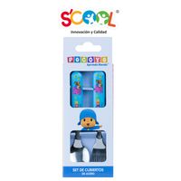Set Cubiertos Acero Celeste Pocoyo Scool