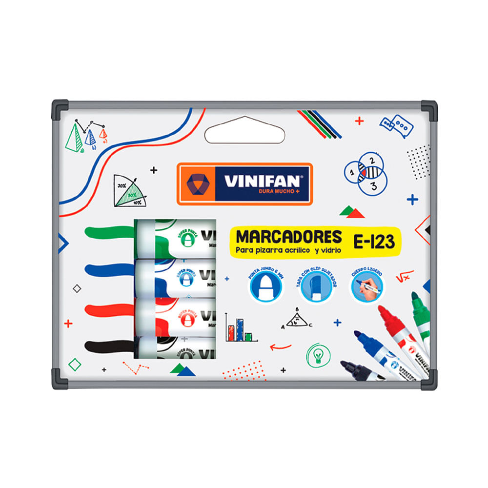 Marcador Pizarra Vinifan E-123 Estuche 4un