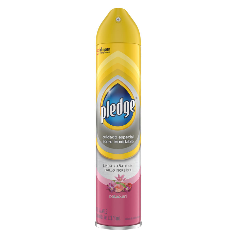 Limpiador de Acero Inoxidable Pledge Potpourri 378ml