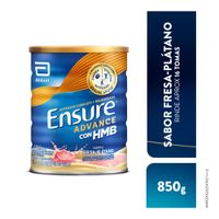 Suplemento Nutricional en Polvo Ensure Advance Fresa y Plátano 850g