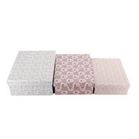 Set 3 Cajas Cartón Krea Rectangular Plana