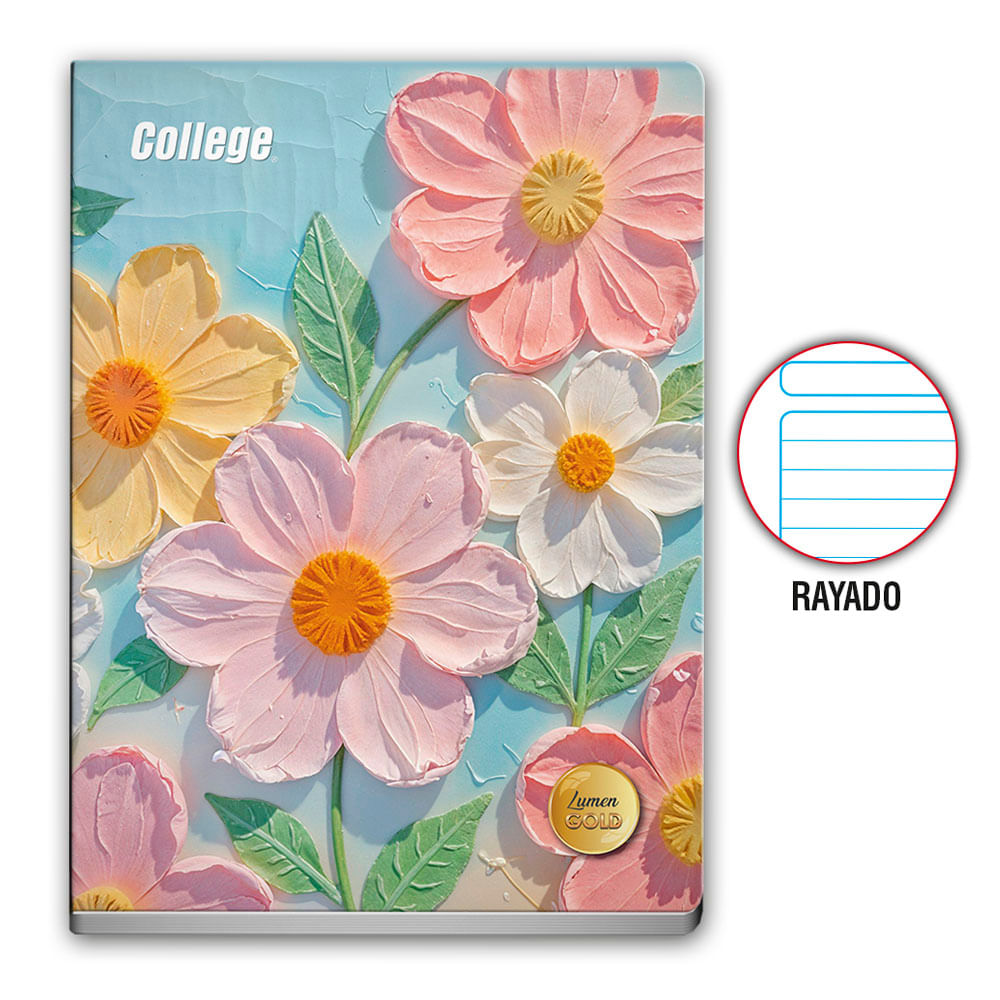 Cuaderno de Luxe Lumen Gold College 80 Hojas