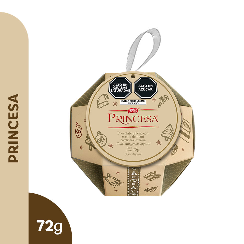 Bombones Princesa Esfera Navideña 72g