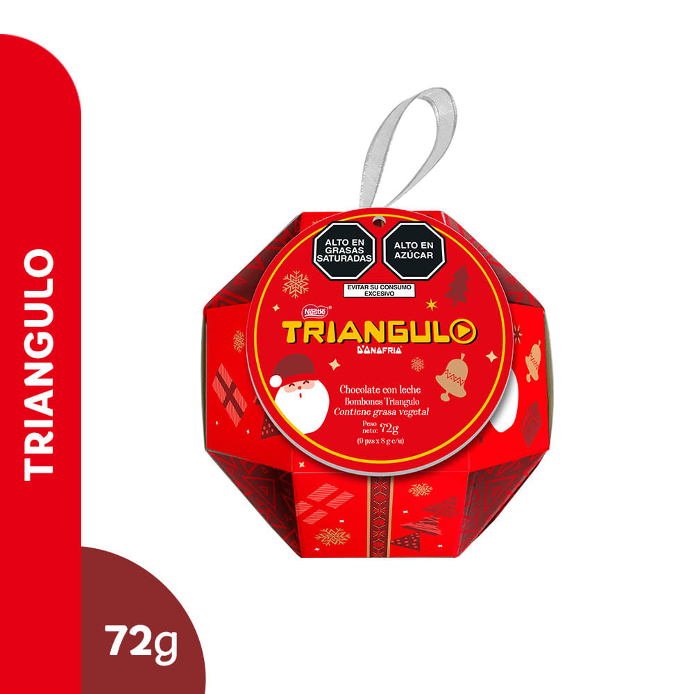 Bombones Triángulo Esfera Navideña 72g