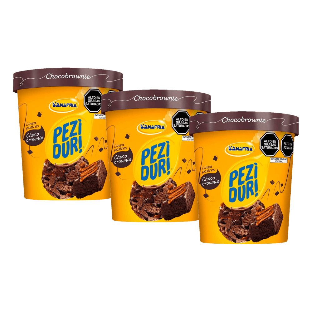 Tripack Helado Peziduri Postres Choco Brownie 900ml