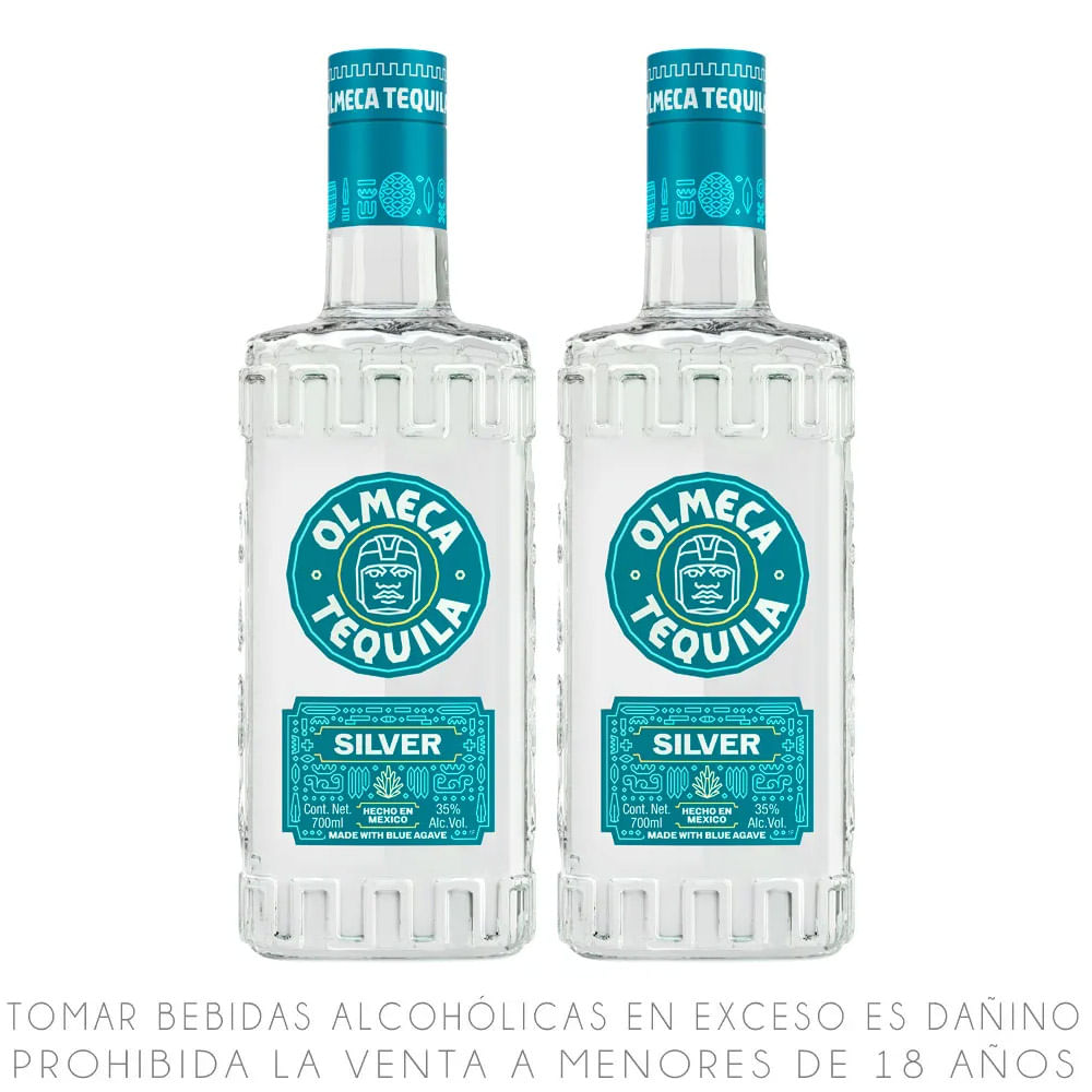 Twopack Tequila Blanco Olmeca Botella 700ml