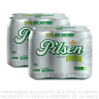 Sixpack x2 Cerveza Pilsen Callao Lata 473ml