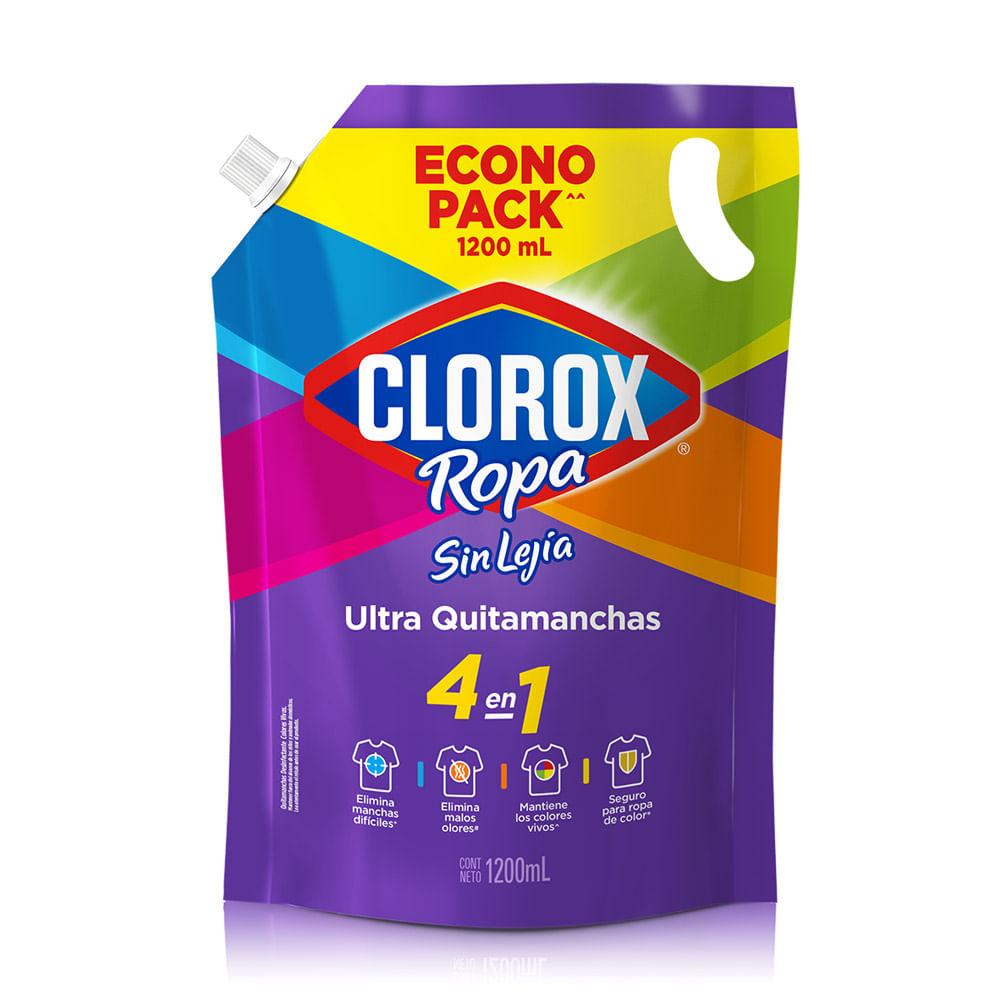 Ultra Quitamanchas Líquido Clorox Ropa Sin Lejía 1.2L
