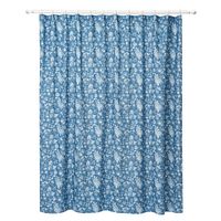 Cortina de Baño Krea Microfibra Celeste