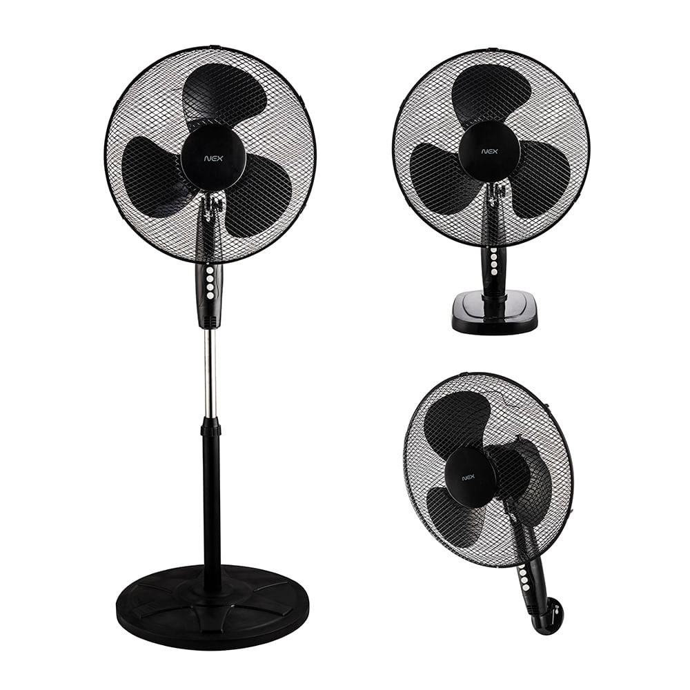 Ventilador 3 en 1 16" Nex 50W Negro
